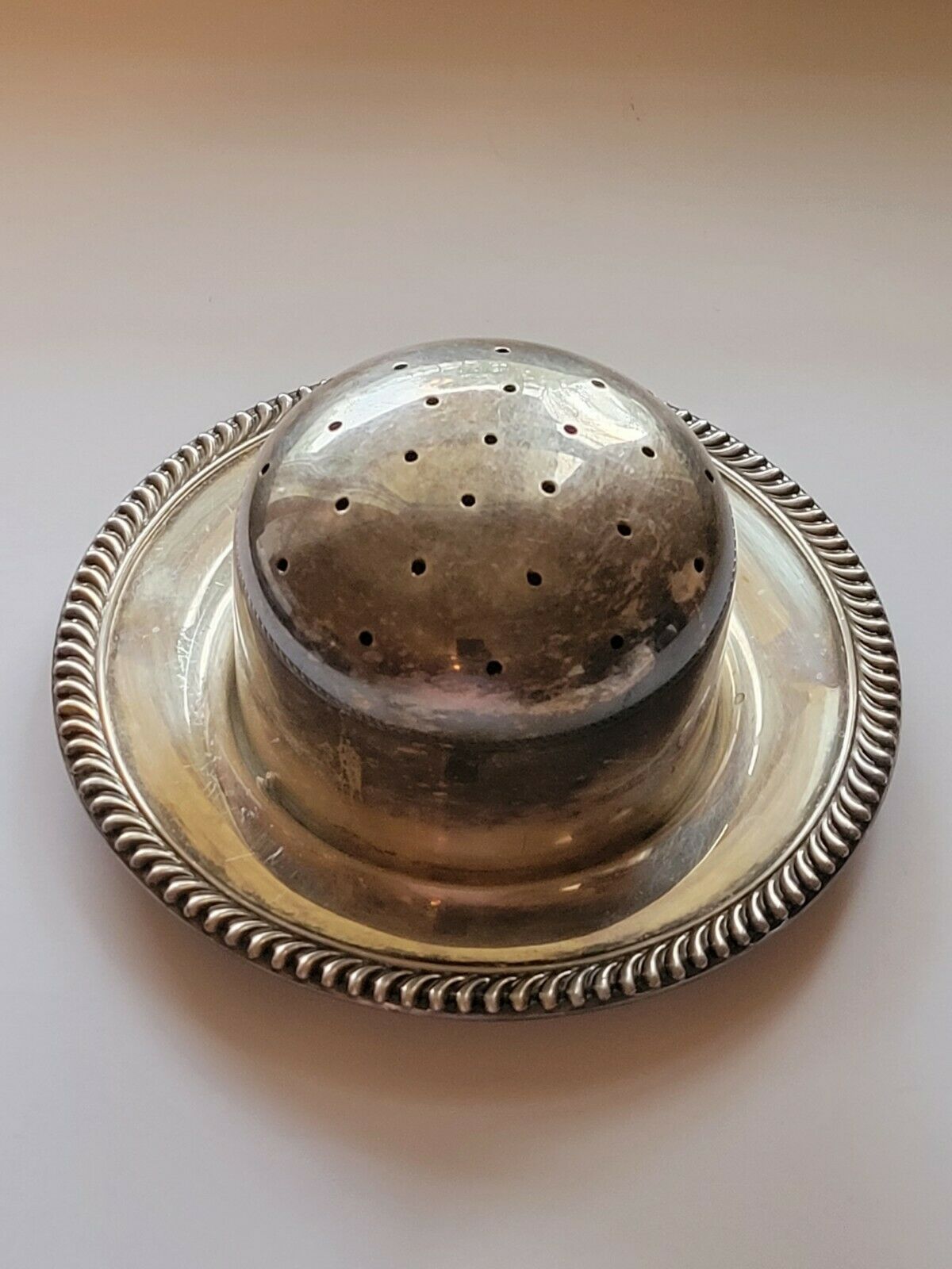 Trent Silver On Copper Domed Butter Dish Or Cheese Dish, Unique, 6" Diameter